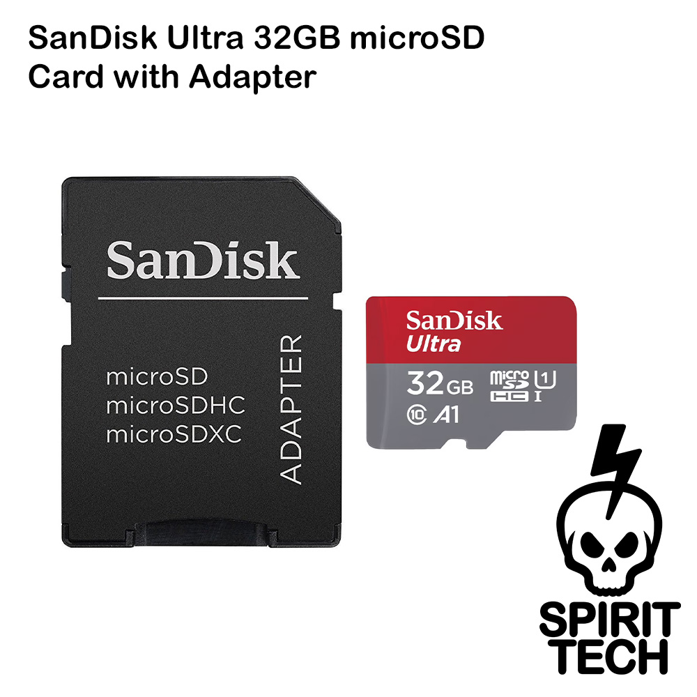 32GB SanDisk Ultra microSD Card with Adapter
