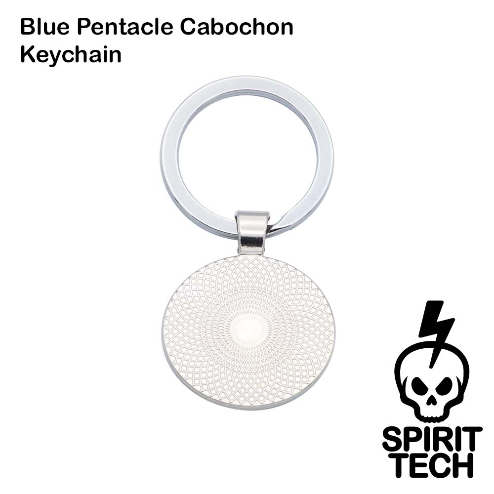 Blue Pentacle Cabochon Keychain - Image 2