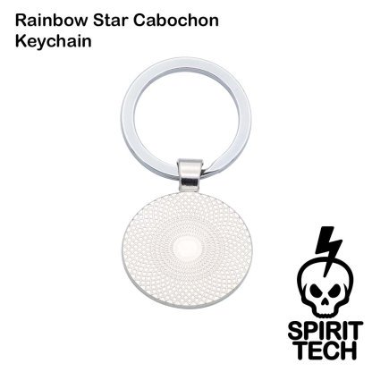 Rainbow Star Cabochon Keychain - Image 2