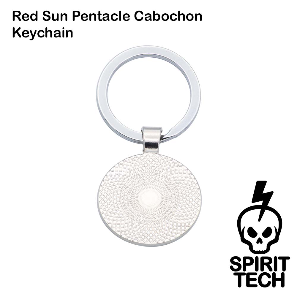 Red Sun Pentacle Cabochon Keychain - Image 2