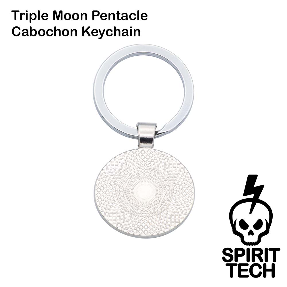 Triple Moon Pentacle Cabochon Keychain - Image 2