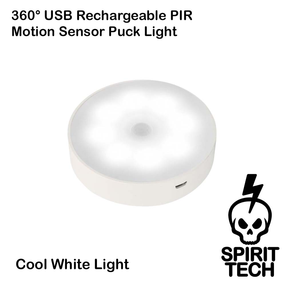 360° USB Rechargeable PIR Motion Sensor Puck Light - Image 3