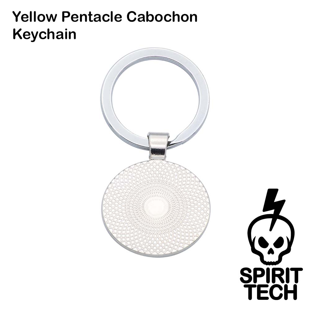 Yellow Pentacle Cabochon Keychain - Image 2