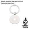 Yellow Pentacle with Inscriptions Cabochon Keychain - Image 2