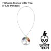 7 Chakra Stones with Tree of Life Pendant - Image 2