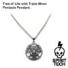 Tree of Life with Triple Moon Pentacle Pendant
