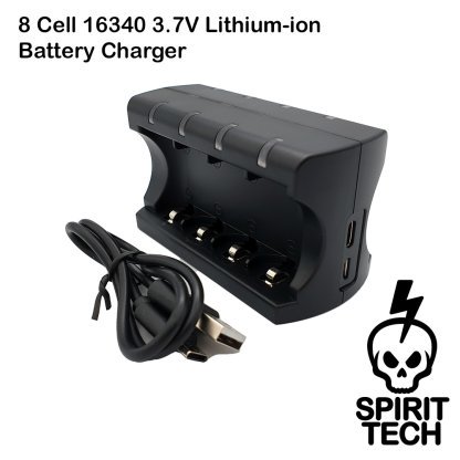 8 Slot 16340 Lithium-Ion Battery Charger