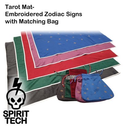 Tarot Mat- Embroidered Zodiac Signs with Matching Bag (80cm)