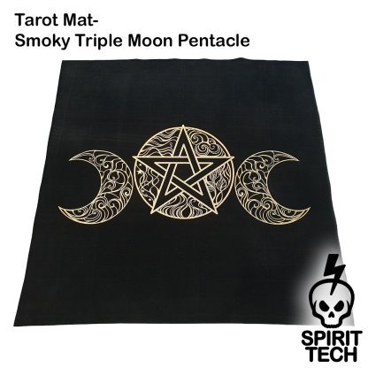 Tarot Mat- Smoky Triple Moon Pentacle