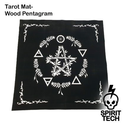 Tarot Mat- Wood Pentagram