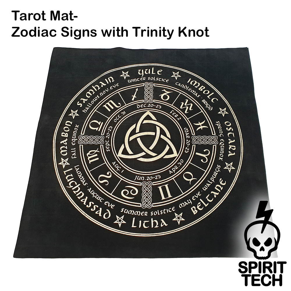 Tarot Mat- Zodiac Signs with Trinity Knot