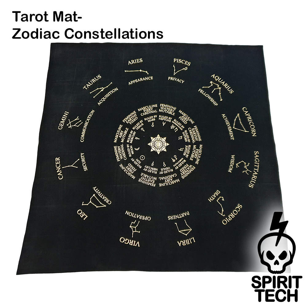 Tarot mat zodiac constellations spirit tech