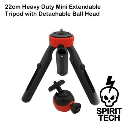 22cm Heavy Duty Mini Extendable Tripod with Detachable Ball Head - Image 7