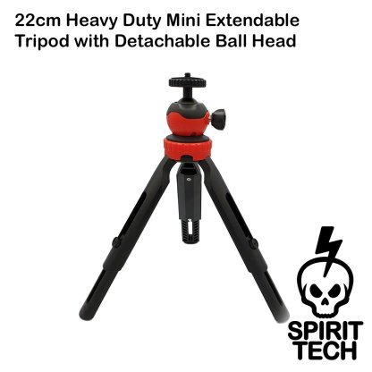 22cm Heavy Duty Mini Extendable Tripod with Detachable Ball Head - Image 5
