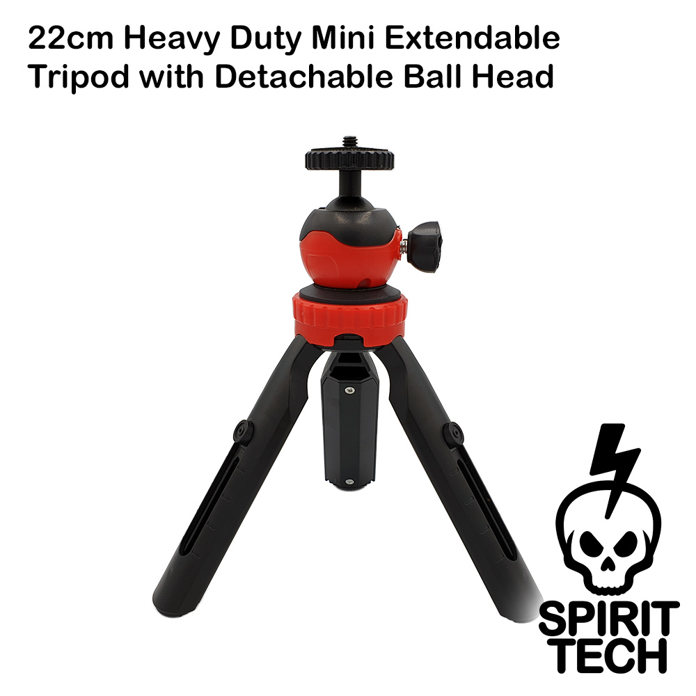 22cm Heavy Duty Mini Extendable Tripod with Detachable Ball Head - Image 4